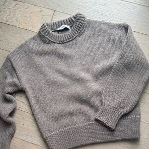 Mango Taupe Knit Sweater